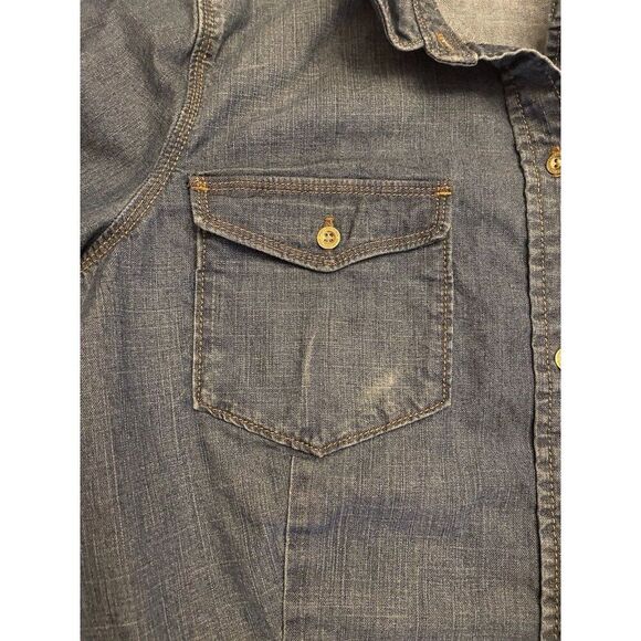 Juicy Couture Western Shirt With Front Pockets And Gold Buttons Size XL - Picture 10 of 10